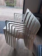Zgan witte stapelstoelen, Ophalen, Zo goed als nieuw, Kunststof, Stapelbaar