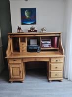 Secretaire grenen rolluik bureau, Ophalen, Zo goed als nieuw