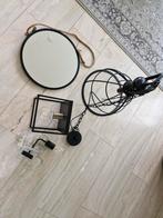 3 industriële lampen en een spiegel hanglamp, Ophalen, Zo goed als nieuw, Rechthoekig, Minder dan 100 cm