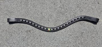 Nieuwe frontriem met zwarte en witte steentjes v. Bridle2fit beschikbaar voor biedingen