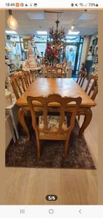 Queen Ann eettafel met 6 bijpassende stoelen, Ophalen, 5664HM, 200 cm of meer, 50 tot 100 cm