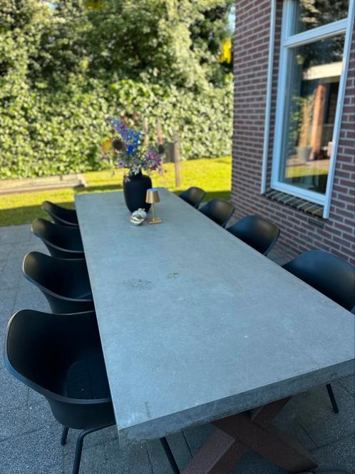 Robuuste betonnen tafel – 3 x 1 meter - industrieel design!, Tuin en Terras, Tuintafels, Gebruikt, Rechthoekig, Overige materialen