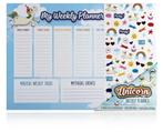 Unicorn weekplanner - Met stickers, Diversen, Kalenders, Ophalen of Verzenden, Weekkalender, Nieuw