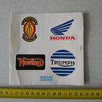 Vintage stickers van Honda, Triumph, Norton en BSA oldtimer, Ophalen of Verzenden, Nieuw, Auto of Motor