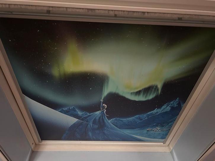 Velux Frozen verduisterend rolgordijn GGL 808, Doe-het-zelf en Verbouw, Glas en Ramen, Zo goed als nieuw, Dakraam, 80 tot 120 cm