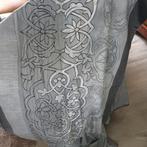 Gordijn Kant en Klaar - Grijs met Bloemenmotief, Huis en Inrichting, 100 tot 150 cm, Alle, 200 cm of meer, Ophalen of Verzenden