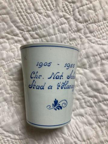 Vintage Delfts Blauw Beker - 1905-1955 Stad a ‘t Haringvliet beschikbaar voor biedingen