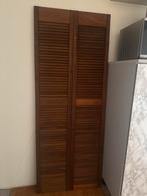 2 Louvre deurtjes - 198x38,5 cm, Doe-het-zelf en Verbouw, Gebruikt, Minder dan 80 cm, Binnendeur, Minder dan 200 cm