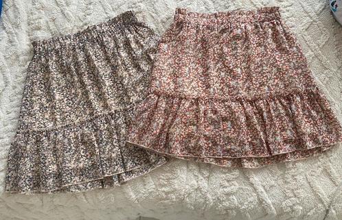 voyelles minirok boho stroken rok 2 rokjes bloemenprint S 36, Kleding | Dames, Rokken, Zo goed als nieuw, Maat 36 (S), Overige kleuren