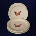 Jet Chicken Festival - 4 kleine bordjes / theetips, Huis en Inrichting, Keuken | Servies, Ophalen of Verzenden, Zo goed als nieuw