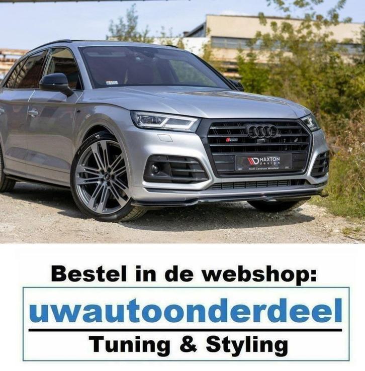 Maxton Spoiler Voorspoiler Lip Splitter Voor Audi Q5 S Line, Auto diversen, Tuning en Styling, Verzenden