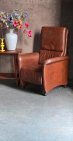 bruin leren relaxfauteuil relax fauteuil stoel !, Huis en Inrichting, Fauteuils, Ophalen, Gebruikt, 75 tot 100 cm, 50 tot 75 cm