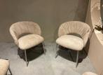 Prachtige velvet ribi eetkamerstoelen crème 3 stuks, Overige kleuren, Drie, Nieuw, Ophalen of Verzenden