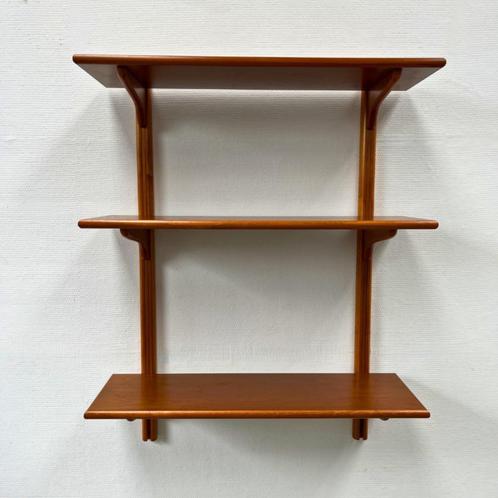vintage wandrek geheel van kersenhout - 3 planken, Huis en Inrichting, Woonaccessoires | Wandplanken en Boekenplanken, Gebruikt