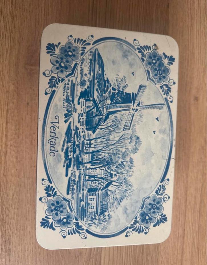 Verkade Blik met Molen, Verzamelen, Blikken, Gebruikt, Koek(jes), Verkade, Ophalen of Verzenden