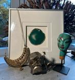 4 x Indonesische Items: Lijst Agaat, Fiets, Hoofd, Ketting, Antiek en Kunst, Curiosa en Brocante, Ophalen of Verzenden