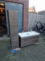 Badkamermeubel set + dubbele wasbak en mengkranen, Huis en Inrichting, Badkamer | Badkamermeubels, Ophalen, Gebruikt, Overige typen