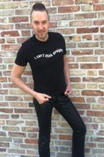 Gay t shirt Zwart maat s, Verzenden, Zo goed als nieuw, Maat 46 (S) of kleiner, Zwart