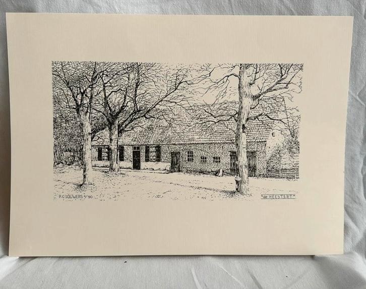 P.C. Louwers - Twee originele tekeningen, Antiek en Kunst, Kunst | Tekeningen en Foto's, Ophalen of Verzenden