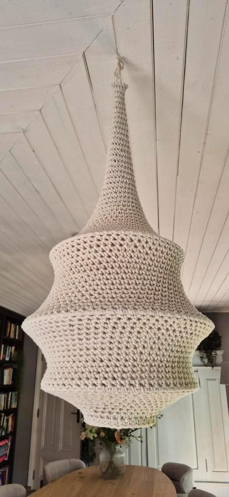 Marokkaanse handgehaakte lamp/ kroonluchter XL, Huis en Inrichting, Lampen | Kroonluchters, Nieuw, Stof, Ophalen of Verzenden