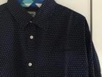 Donkerblauw Polkadot overhemd UNLOCKED EST 1985 Maat xl, Blauw, Halswijdte 43/44 (XL), Ophalen of Verzenden, Zo goed als nieuw