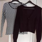 Top zwart/wit Claudia Sträter en zwart vestje Just-B maat 36, Kleding | Dames, Truien en Vesten, Ophalen of Verzenden, Zo goed als nieuw