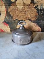 Oude verzilverde boterkoeler cloche, Ophalen of Verzenden