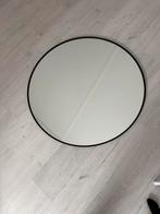 Spiegel rond zwart staal 100 cm, Ophalen of Verzenden, Zo goed als nieuw, Rond, Minder dan 100 cm