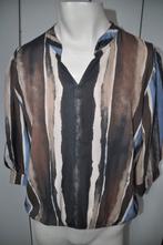 JKL89 FOS Amsterdam Shirt maat XL Bruin grijs blauw tinten, Kleding | Dames, Ophalen of Verzenden, Zo goed als nieuw, Blauw, Shirt of Top