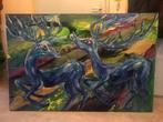 Schilderij Fernanda Laas Vintage Acryl verf., Ophalen