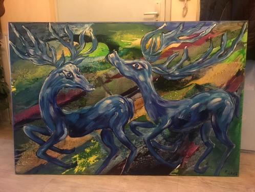 Schilderij Fernanda Laas Vintage Acryl verf., Antiek en Kunst, Kunst | Schilderijen | Klassiek, Ophalen