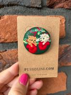 Handgemaakte kerst buttons katten, Diversen, Kerst, Ophalen of Verzenden, Nieuw