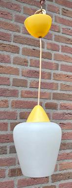 Retro kelklamp (vintage, Philips, Louis Kalff), Huis en Inrichting, Lampen | Hanglampen, Ophalen, Gebruikt, Glas, Minder dan 50 cm
