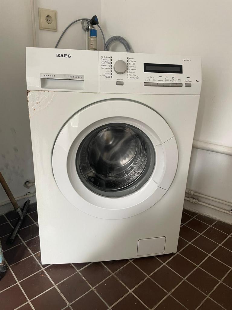 Goede AEG wasmachine, Witgoed en Apparatuur, Wasmachines, Ophalen, Gebruikt, Voorlader, 85 tot 90 cm