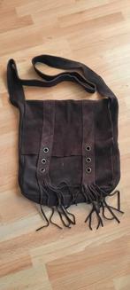 Schoudertas suede, Ophalen of Verzenden, Zwart