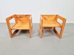 set 2 pine marcel gascoin kinderstoel - tafel 3 posities ’70, Kinderen en Baby's, Kinderkamer | Tafels en Stoelen, N, Ophalen of Verzenden