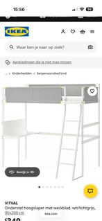 Ikea hoogslaper (vitval) met bureau, Kinderen en Baby's, Kinderkamer | Stapelbedden en Hoogslapers, Ophalen, Gebruikt, Hoogslaper