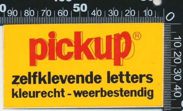 Sticker: Pickup Letter - Zelfklevende letters, Verzamelen, Stickers, Zo goed als nieuw, Bedrijf of Vereniging, Ophalen of Verzenden