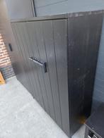 Zwarte kast van wood wandkast opbergkast, Ophalen of Verzenden, Gebruikt