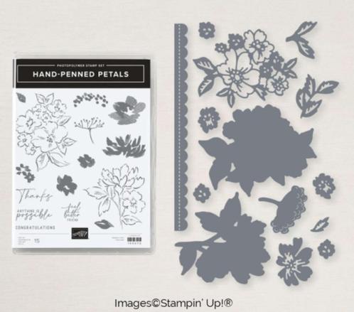 Stampin' Up! bundel Hand-Penned Petals bloemen, Hobby en Vrije tijd, Kaarten | Zelf maken, Nieuw, Overige typen, Natuur, Ophalen of Verzenden