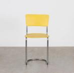 Set van 5 Gispen 108 stoelen geel skai origineel jaren 30, Ophalen, Gebruikt, Overige kleuren, Metaal