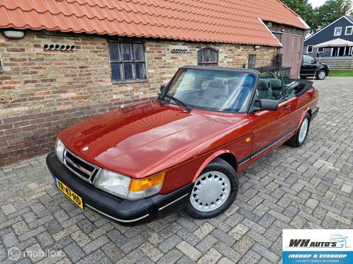Saab 900 Cabrio 2.0i-16 Super Nette Staat! apk 14-07-2027, Auto's, Saab, Bedrijf, Te koop, Saab 900, Elektrische ramen, Lederen bekleding