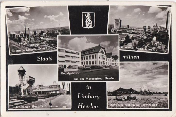 staatsmijnen  heerlen  meerluik, Verzamelen, Ansichtkaarten | Nederland, Noord-Brabant, Voor 1920, Ophalen of Verzenden