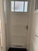 Witte binnendeur met glas, Ophalen, Gebruikt, 80 tot 100 cm, Binnendeur
