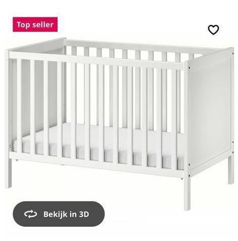 Zo goed als nieuw lichtgrijs Sundvik Ledikant, Kinderen en Baby's, Kinderkamer | Bedden, Zo goed als nieuw, Minder dan 140 cm