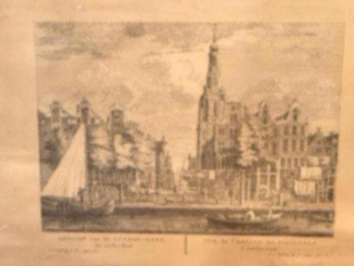 Hele oude platen Amsterdam., Antiek en Kunst, Curiosa en Brocante, Ophalen of Verzenden