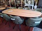Nieuwe Tafel 270 x 120 cm, massief eiken, Organische vorm, Ophalen, 100 tot 150 cm, Vijf personen of meer, Overige vormen