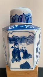 Chinese Theebus/Gemberpot met Monnik & Leerling, Antiek en Kunst, Ophalen of Verzenden