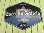 Zeldzaam emaillebord Estrella Galicia (zwart), Ophalen of Verzenden, Nieuw, Reclamebord, Plaat of Schild, Overige merken