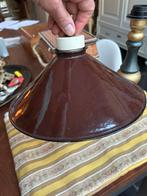 Vintage bruin emaille hanglampje, Ophalen, Zo goed als nieuw, Minder dan 50 cm